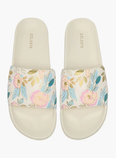 Celeste Women's Floral Print Slip-On Slides