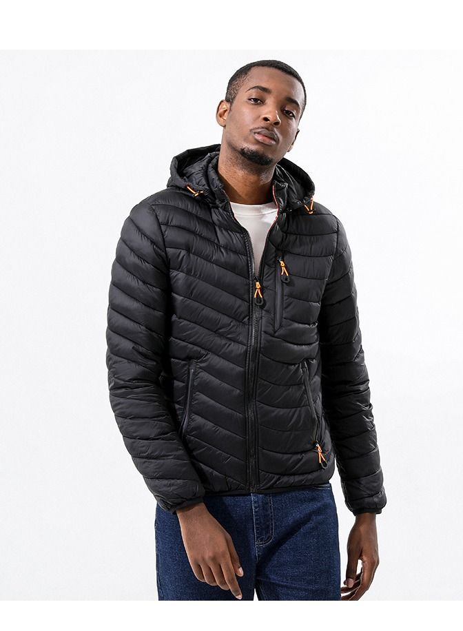 Loquat Removable Cap Lightweight Men's Down Cotton Jacket 