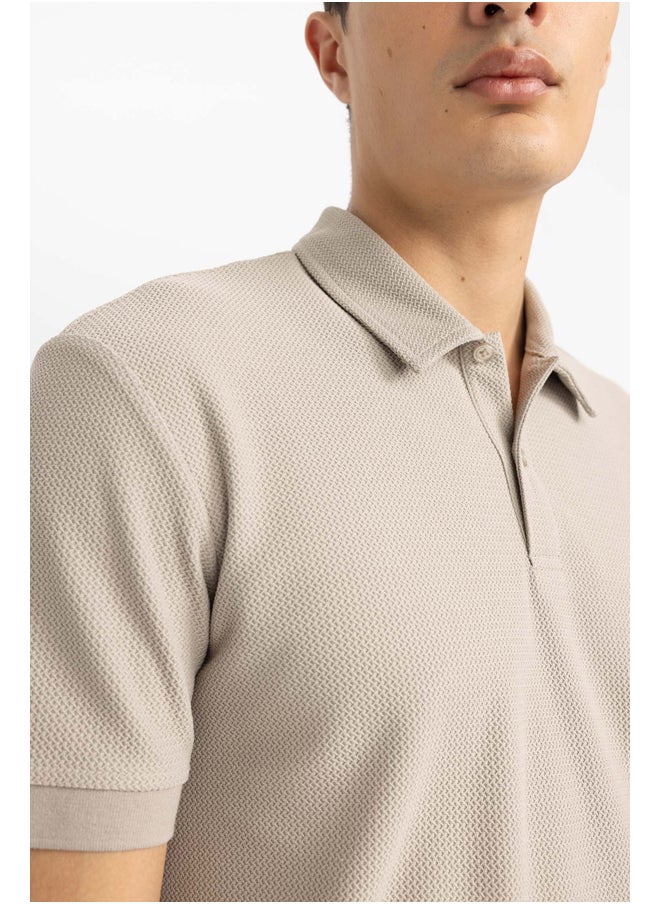 DeFacto - Man Smart Casual Modern Fit Polo Neck Short Sleeve Knitted Polo T-Shirt - Image 1