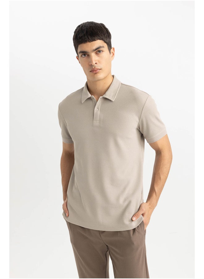 DeFacto - Man Smart Casual Modern Fit Polo Neck Short Sleeve Knitted Polo T-Shirt - Image 1