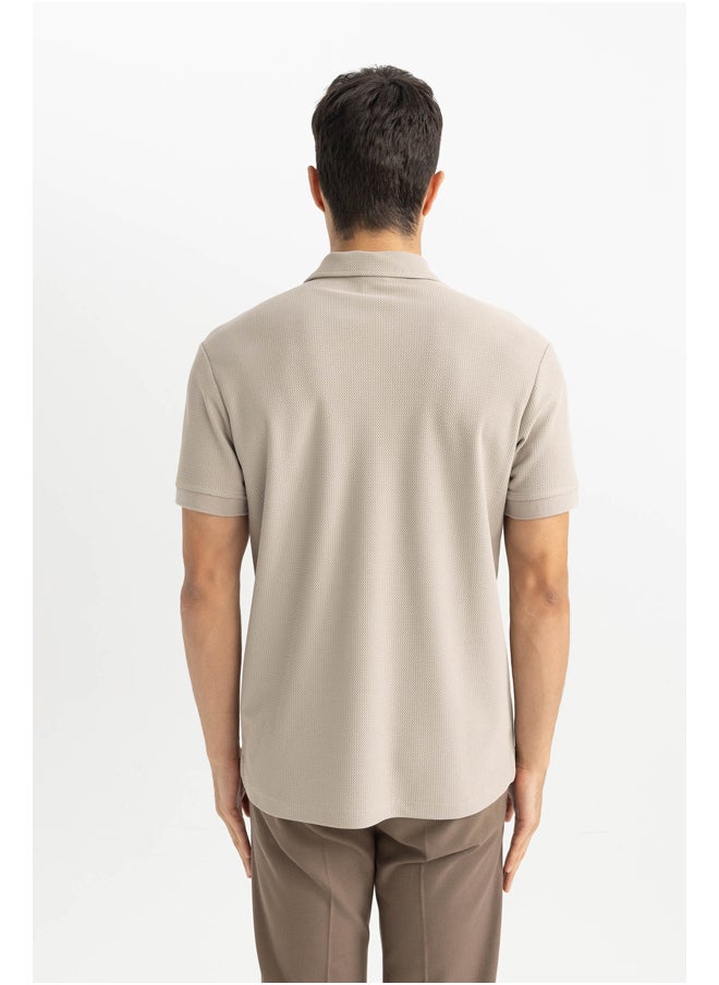 DeFacto - Man Smart Casual Modern Fit Polo Neck Short Sleeve Knitted Polo T-Shirt - Image 1