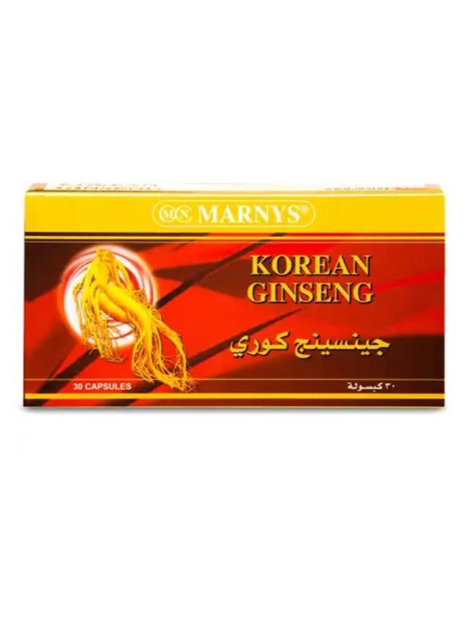 marnys korean ginseng 30 capsules - Image 1