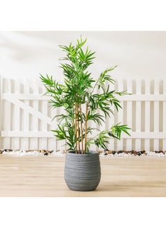 Fiber Clay Pot With Ribbon Design Outdoor Plants Pot Garden Decor| Decorative Planters For Home Garden 32x32x32 cm - Dark Grey 231202708947 - pzsku/Z2E5DC2973E8DC6F3986EZ/45/_/1730975187/b275f648-0106-46bc-9b52-328271881cda