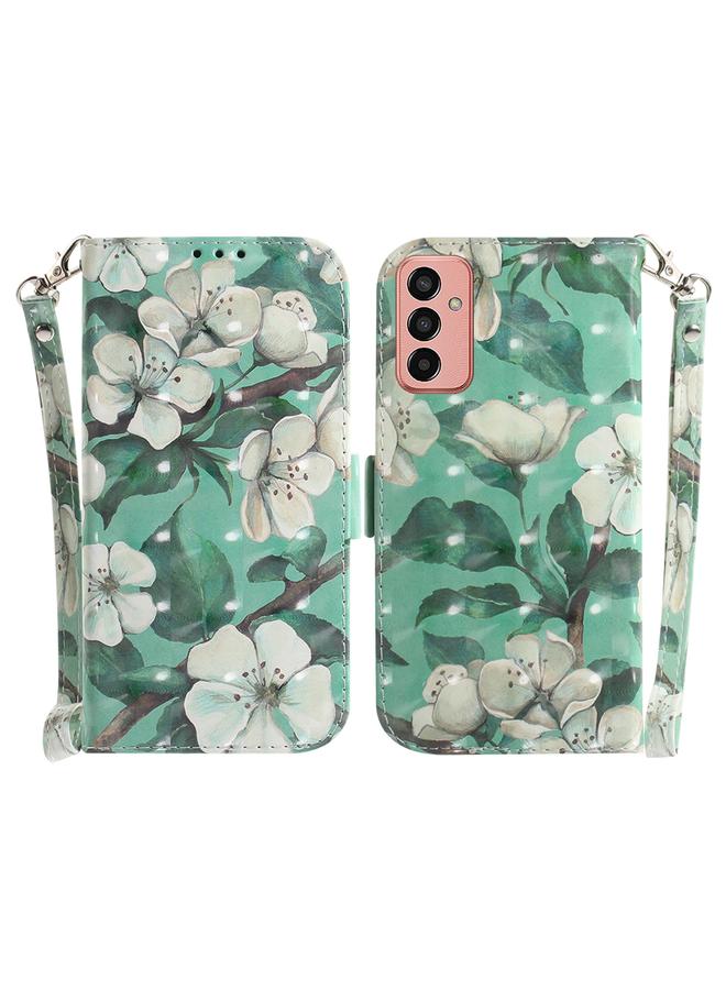 اس-توب جراب لهاتف Samsung Galaxy M13 4G، جراب جلدي ملون ثلاثي الأبعاد قابل للطي أفقيًا - Image 1