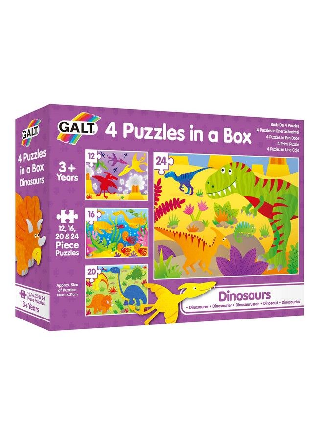 GALT Toys 4 Puzzles In A Box Dinosaurs For Ages 36 - Image 2
