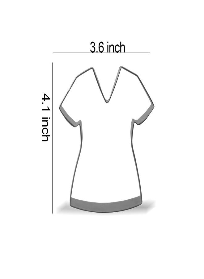 Keewah Nurse Scrubs Cookie Cutter, 4.1”, Stainless Steel - Image 2