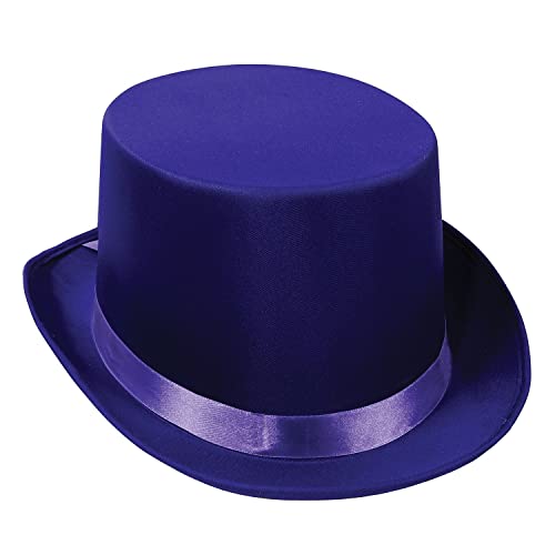 Beistle Satin Sleek Top Hat purple Party Accessory 1 count - Image 1