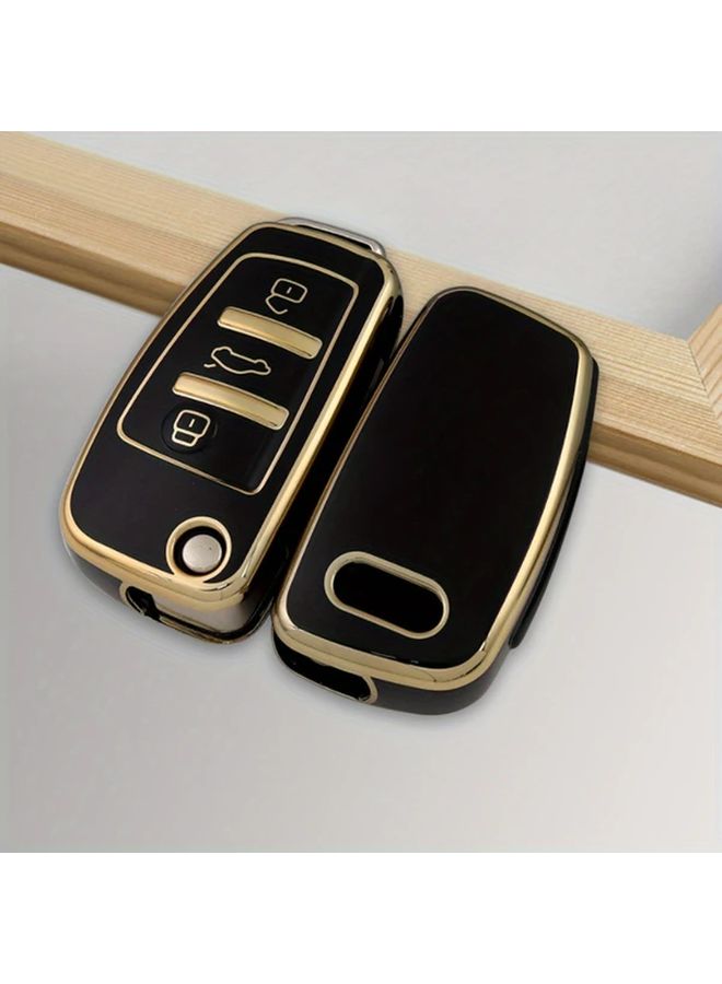 Grayish Blue TPU Car Key Fob Cover 3 Button Durable Stylish Accessory - Image 5