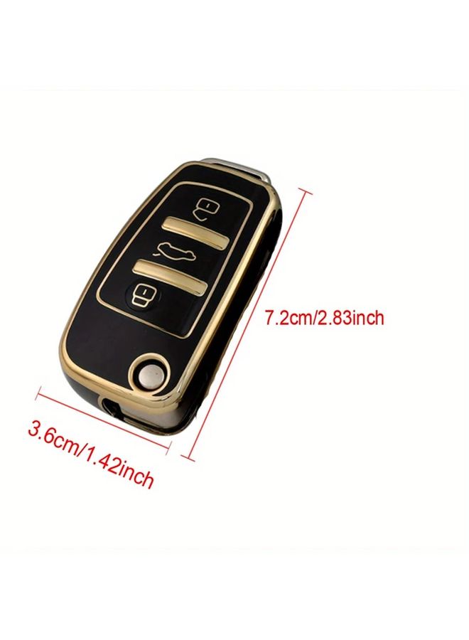 Grayish Blue TPU Car Key Fob Cover 3 Button Durable Stylish Accessory - Image 2