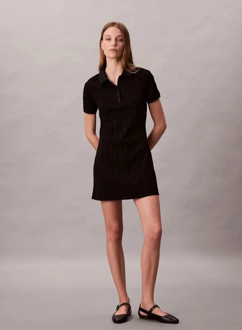 Logo Jacquard Polo Dress