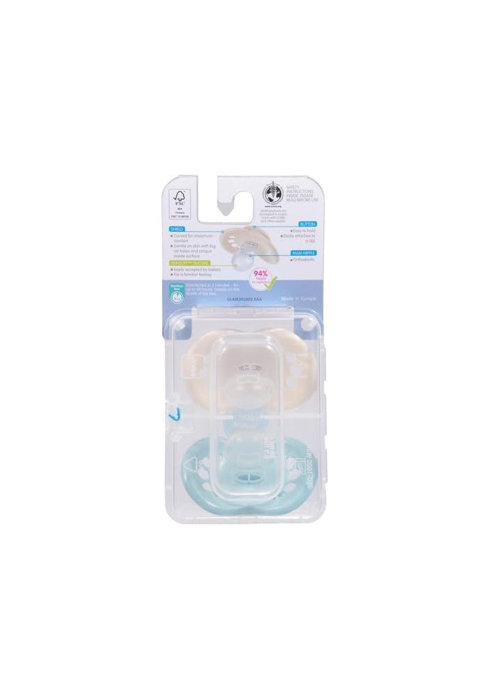MAM Original Matte Baby Pacifier, Shape Helps Promote Healthy Oral Development, Sterilizer Case, Unisex, 16+, 2 Count (Pack of 1) - Image 3