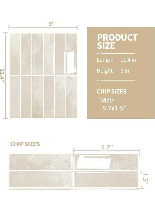 رَوَائِد بلاط خلفية للمطبخ قابل للتقشير واللصق، 5 صفائح ثلاثية الأبعاد ذاتية اللصق، بلاط لاصق للجدران في المطبخ والحمام، مقاس 23 × 29 سم - Image 4