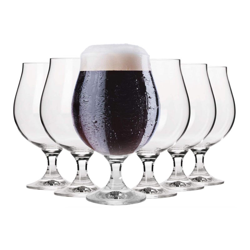 Krosno Dark Ale Stout Glasses Set of 6 169 oz Beer Tasting Craft Beer Glasses Elite Collection Dishwasher Safe Made in Europe