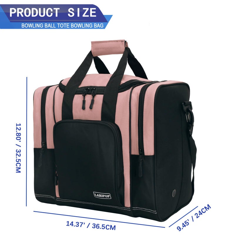 LARIPOP Bowling Ball Bag - Single Ball Tote with Padded Holder - Fits Shoes up to Men's Size 14 - Bowling Accessories - Image 2