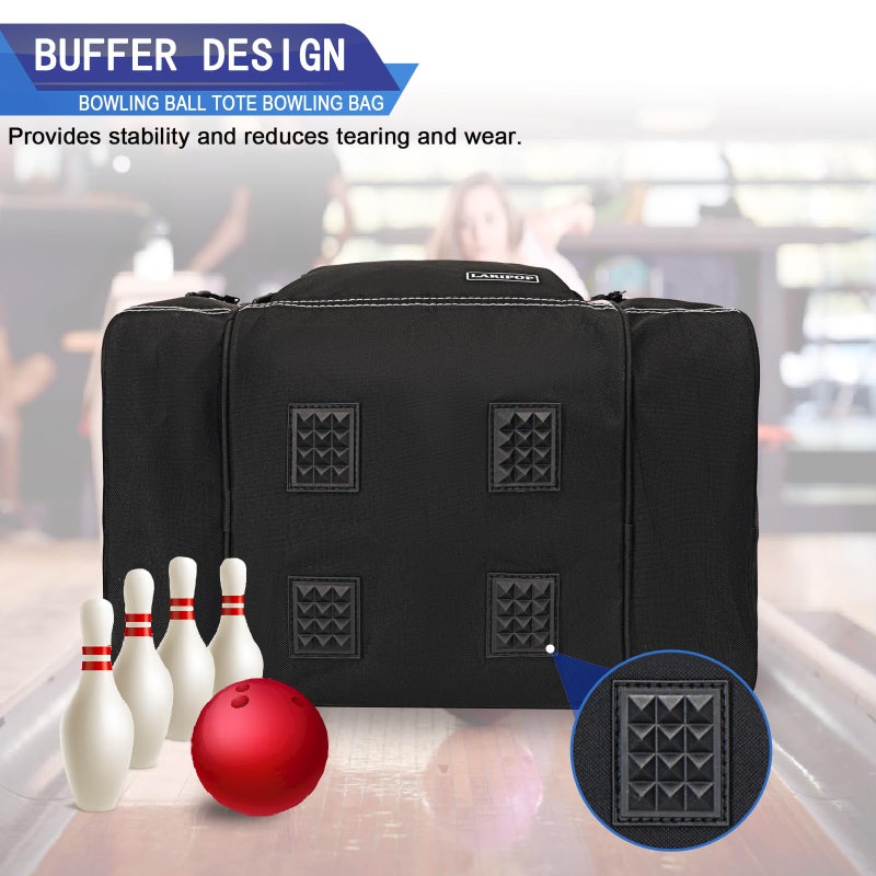 LARIPOP Bowling Ball Bag - Single Ball Tote with Padded Holder - Fits Shoes up to Men's Size 14 - Bowling Accessories - Image 5