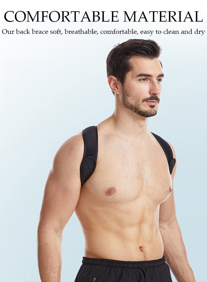 DUNISO Posture Corrector for Women and Men, Back Brace Fully Adjustable & Comfy,Scoliosis and Hunchback Correction,  Shoulder Support & Neck Tension Relief, Breathable Upper Back Straightener - Image 5