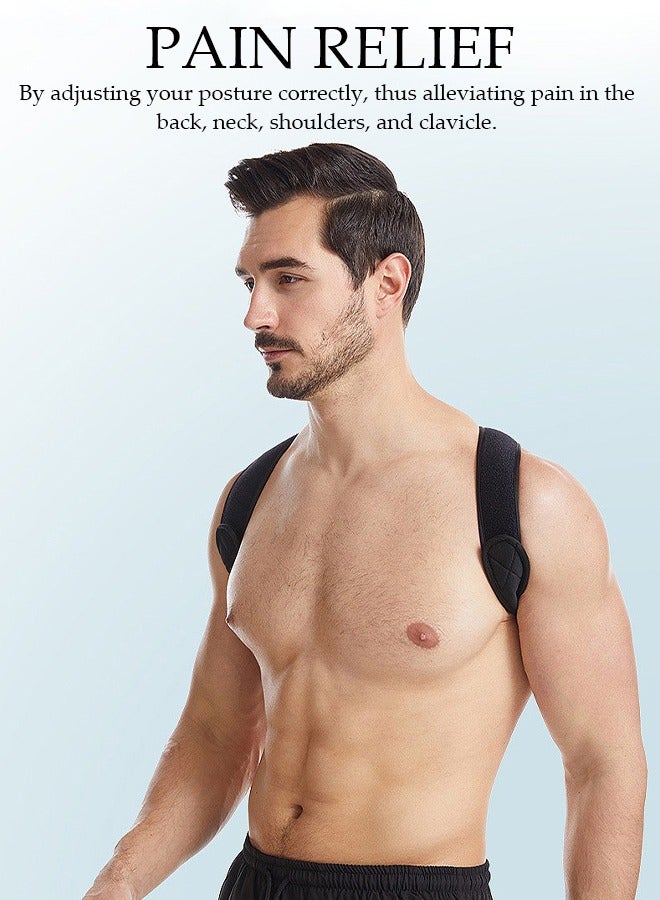 DUNISO Posture Corrector for Women and Men, Back Brace Fully Adjustable & Comfy,Scoliosis and Hunchback Correction,  Shoulder Support & Neck Tension Relief, Breathable Upper Back Straightener - Image 4