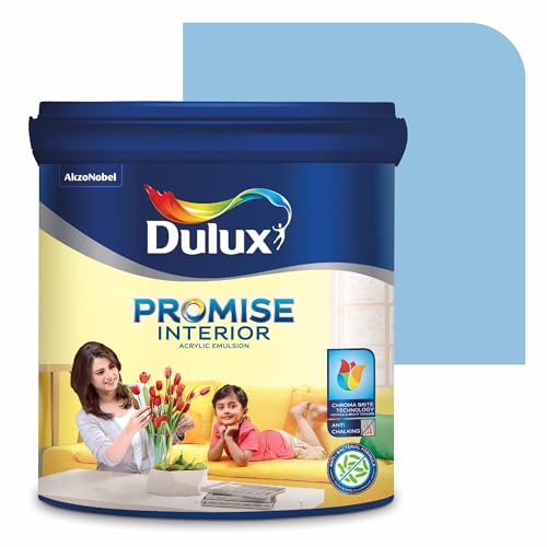 Dulux Promise Interior Emulsion Paint (1L, Blue Collar) | Wall paint with Chroma Brite Technology for brighter longer-lasting colors | Rich finish | Anti-chalk | Water-based | 3-year warranty - Image 1