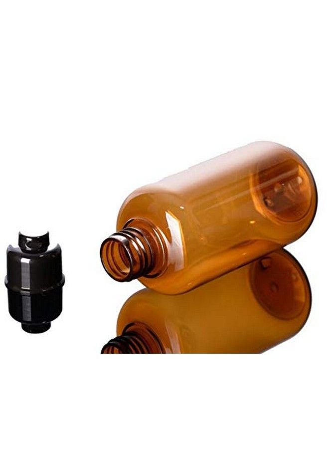 Elandy 2Pcs 200Ml Empty Refillable Amber Pet Bottles Containers Jars Pot Storage With Black Flip Cap For Filling Cosmetic Liquids Skin Care Products Facial Cleanser Cream Lotion Shampoo Emulsion - Image 4