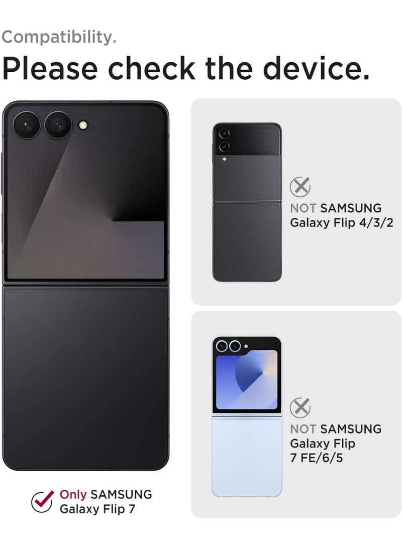 Case for Samsung Galaxy Z Flip 7 Case, Built-in Screen Protector with Ring Holder Leather Case with Golden Color Plating Shockproof Anti-Skid Full Coverage Protective Cover for Z Flip 7 - Image 2