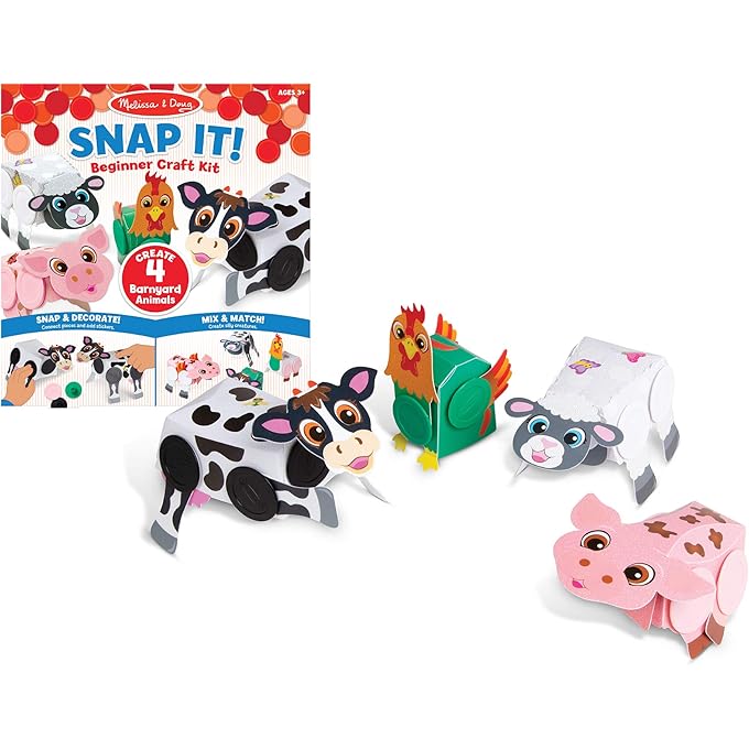 Snap It! Barnyard Farm Animals Beginner Craft Kit
