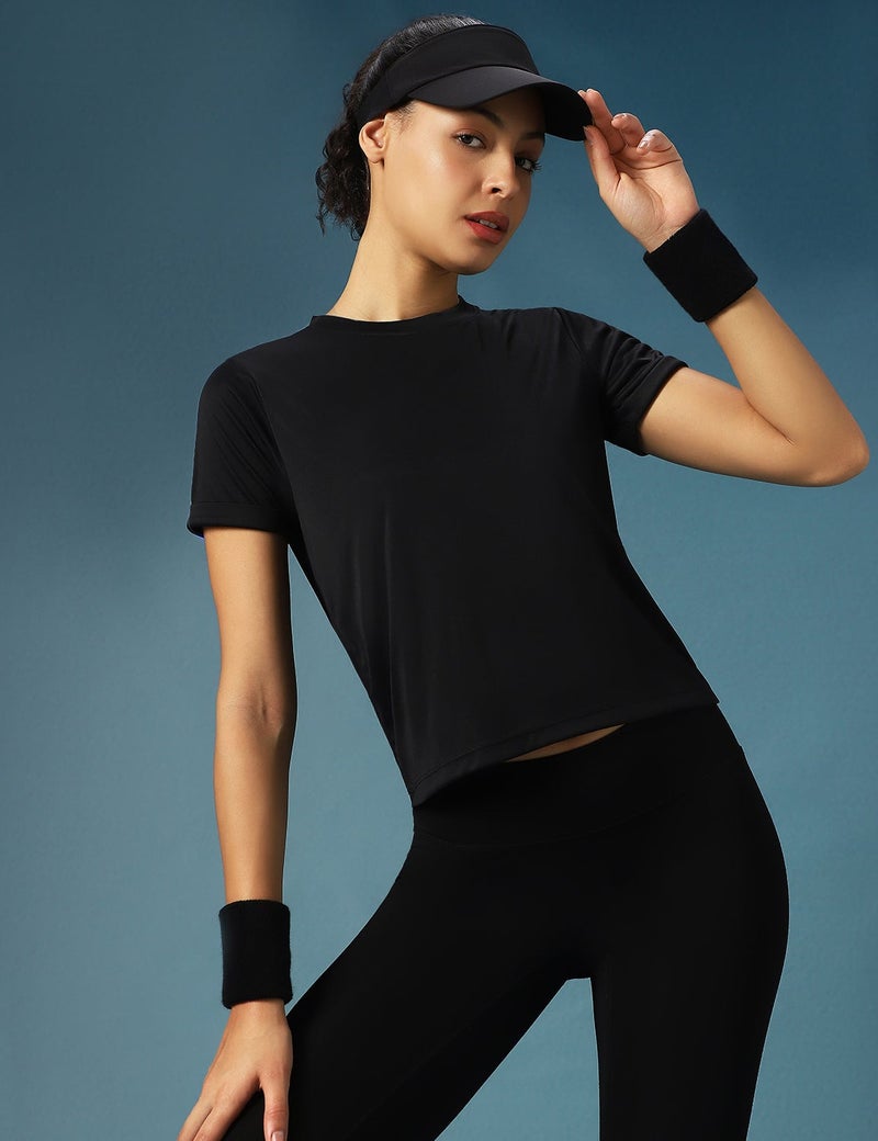 pump'd قميص نسائي برقبة دائرية بأكمام ملفوفة - Image 4