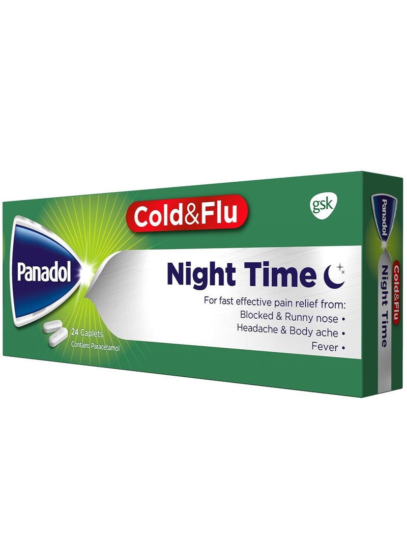 Panadol Cold & Flu Night time Tablets 