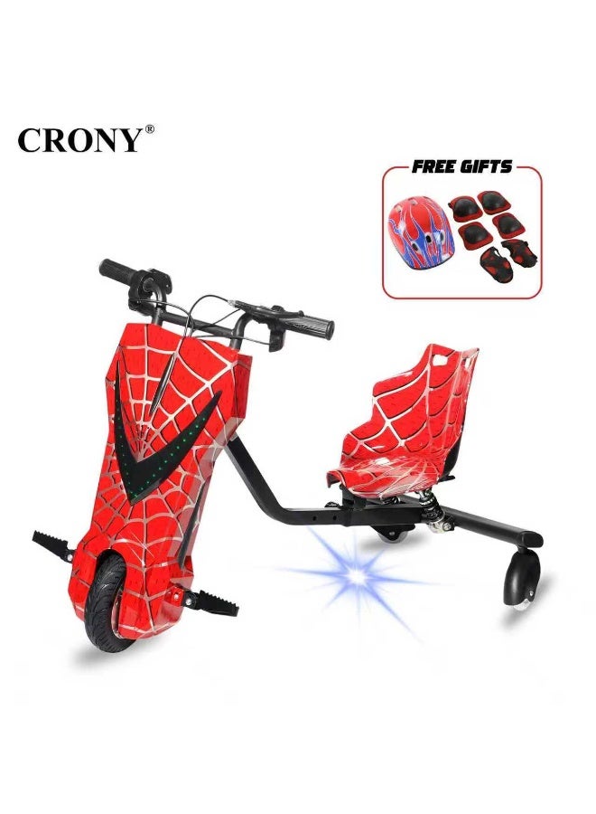 CRONY JL009-8-02 6.5-Inch Electric V-Type Drift Car for Kids | Rechargeable Ride-On Drift Scooter | 4–6 Km/h Speed | Durable Plastic & Metal Build | Outdoor Fun with Safety and Stability-Spider Man Theme - Image 2