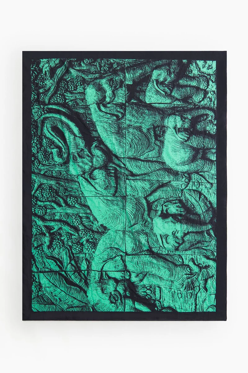 اتش اند ام وشاح قطني منقوش