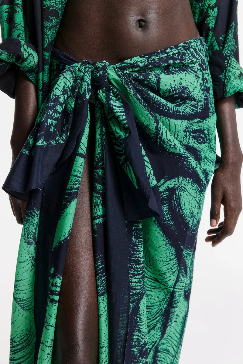 H&M Patterned cotton scarf