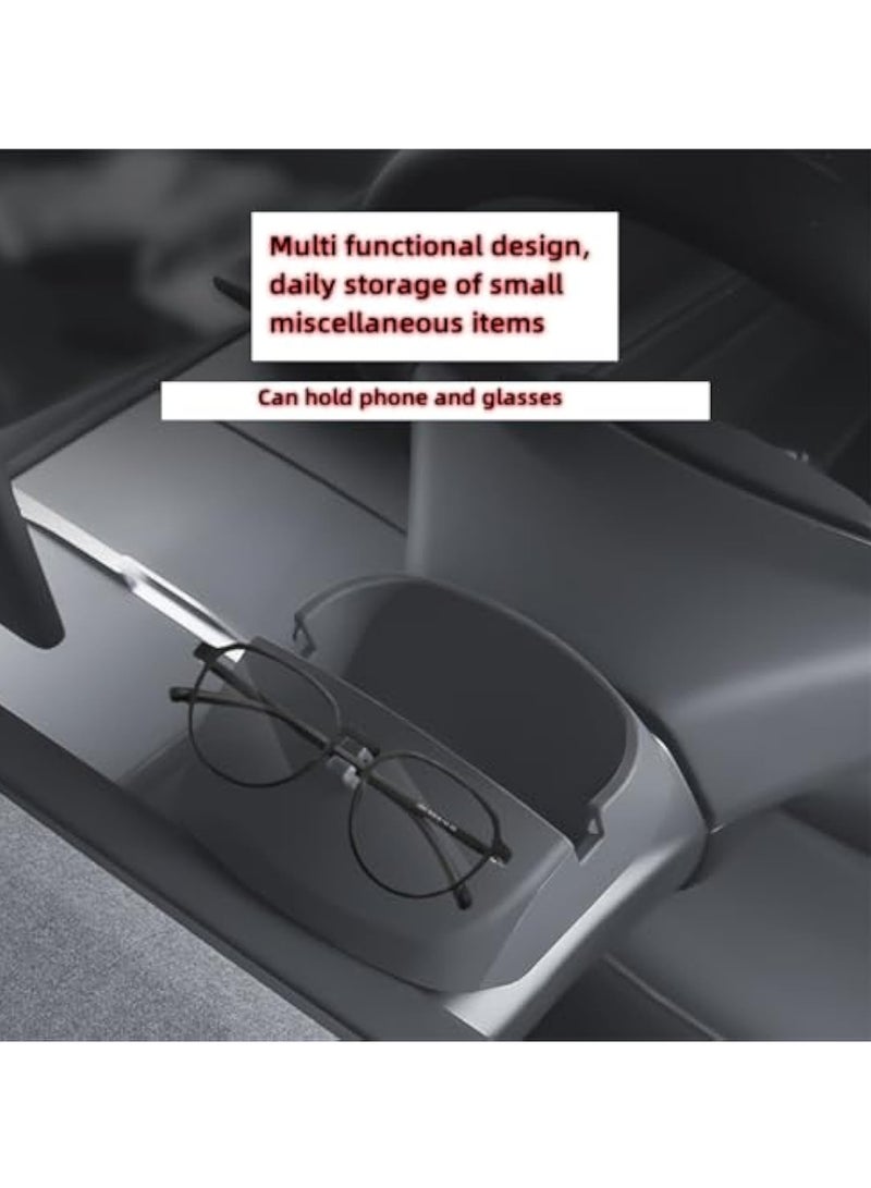 KASTWAVE Center Console Organizer for Tesla 2024 Model 3, Steering Wheel Phone Holder, Steering Wheel Tray, Non Slip Silicone Phone Storage Tray, Dashboard Hidden Tray, Model 3 Accessories - Image 3