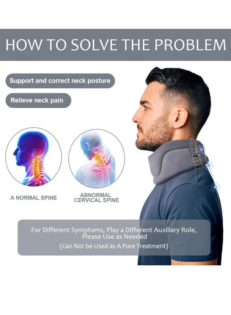 Neck Brace, Soft Foam Cervical Collar for Sleeping, Neck Support Brace for Neck Pain Relief, Wraps Keep Vertebrae Stable and Aligned for Relief of Cervical Spine Pressure for Women u0026 Men, M - Image 4