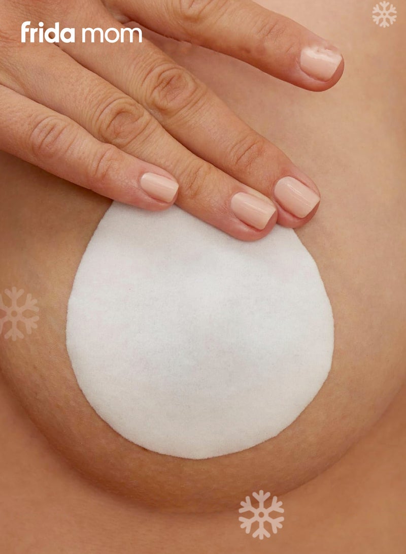 Frida Mom Cooling Hydrogel Nipple Pads – Instant Relief for Sore Nipples, Stays Cold 10X Longer, Hydrating Vitamin E, Ultra-Hygienic & Disposable – 8 Pads - Image 5