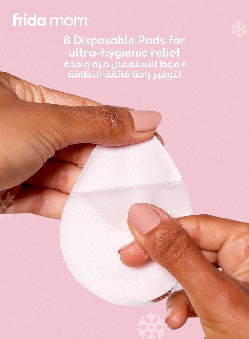 Frida Mom Cooling Hydrogel Nipple Pads – Instant Relief for Sore Nipples, Stays Cold 10X Longer, Hydrating Vitamin E, Ultra-Hygienic & Disposable – 8 Pads - Image 4