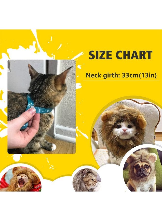 NAMSAN Lion Mane for Cat Small Dog Halloween Costume Cat Lion Mane Wig Lion King Hat Cosplay Kitten Outfit for Halloween Easter Holiday Party Activity - Image 4