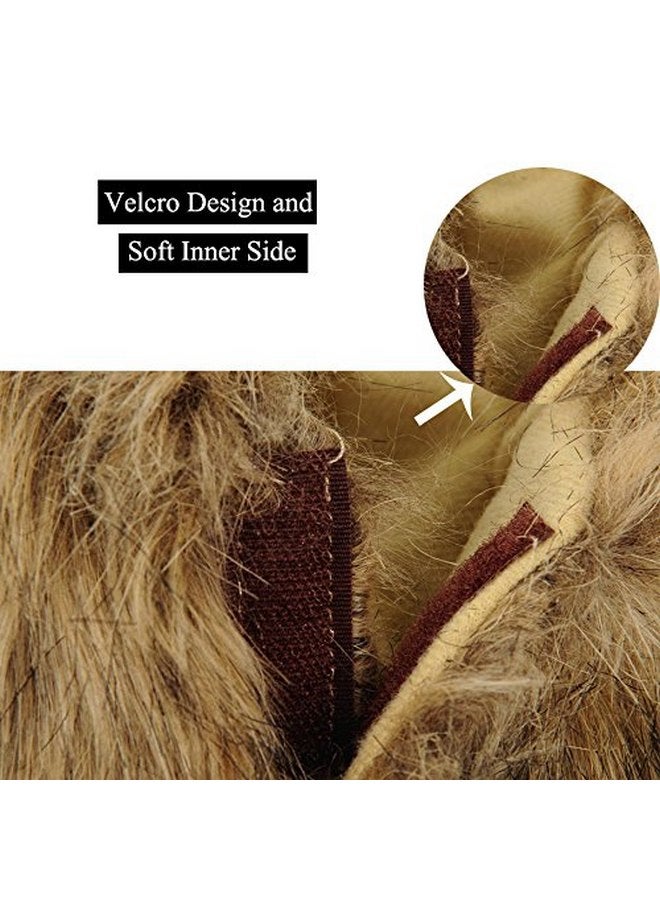 NAMSAN Lion Mane for Cat Small Dog Halloween Costume Cat Lion Mane Wig Lion King Hat Cosplay Kitten Outfit for Halloween Easter Holiday Party Activity - Image 3