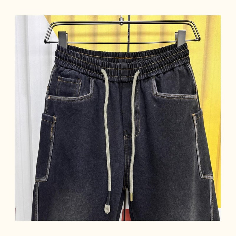 Unisex Classic Denim Jeans Loose Fit Daily Outdoor Wear - Image 2
