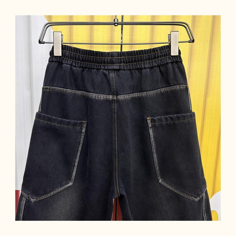 Unisex Classic Denim Jeans Loose Fit Daily Outdoor Wear - Image 5
