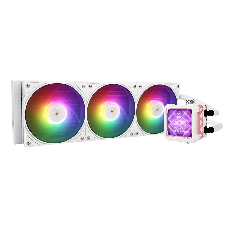 ثيرمالرايت FW PRO 360 ARGB MEW مبرد AIO لوحدة المعالجة المركزية، شاشة IPS LCD بدقة 320 × 320، لمقبس AM5 و Intel 1700/1851، مبرد مائي عالي الأداء بمواصفات 360 مع شاشة قابلة للإزالة بحجم 2.73 بوصة - Image 1