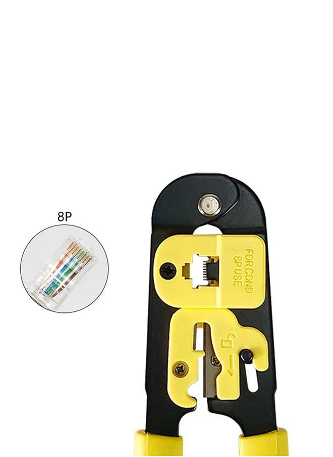 Cable Crimping Tool with Built-in Wire Cutter – CAT3 – CAT5 – CAT6 – RJ45 – RJ11 – RJ12 / HS-208M