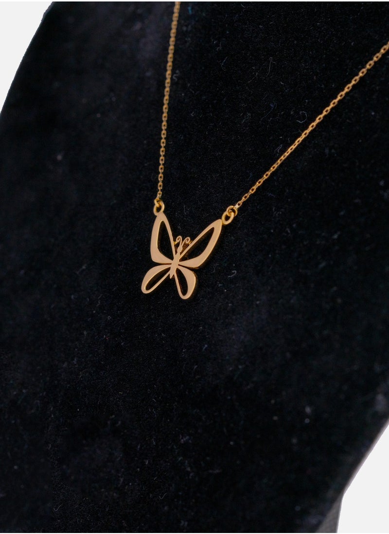 AAZ Jewellery L.L.C - Classic Butterfly 18K Gold Necklace - Image 1