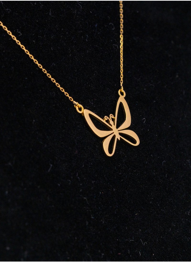 AAZ Jewellery L.L.C - Classic Butterfly 18K Gold Necklace - Image 1