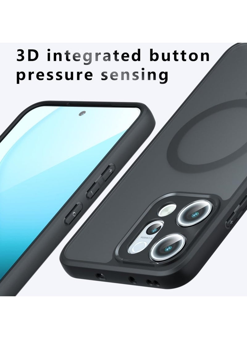 General Magnetic Case Compatible OPPO Reno 14 Pro 5G Case with Selected TPU Material and Four Corner Airbags Wireless Charging Shock and Drop Cover  - Image 2