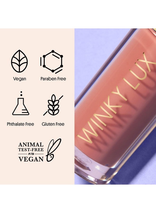 وينكي لوكس زيت شفاه وينكي لوكس فيري ثير، لون وردي طبيعي مرطب بزيت الجوجوبا، زيت شفاه لامع غير لاصق، ملمع شفاه وردي ملون لشفاه جذابة، ميوز - Image 5