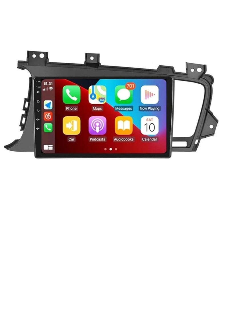 ستيريو سيارة أندرويد لكيا أوبتيما 2010 2011 2012 2013 2 جيجابايت رام 32 جيجابايت روم 9 بوصة يدعم أبل كاربلاي، ميرورلينك واي فاي بي تي، شاشة لمس IPS مع كاميرا AHD متضمنة - Image 1