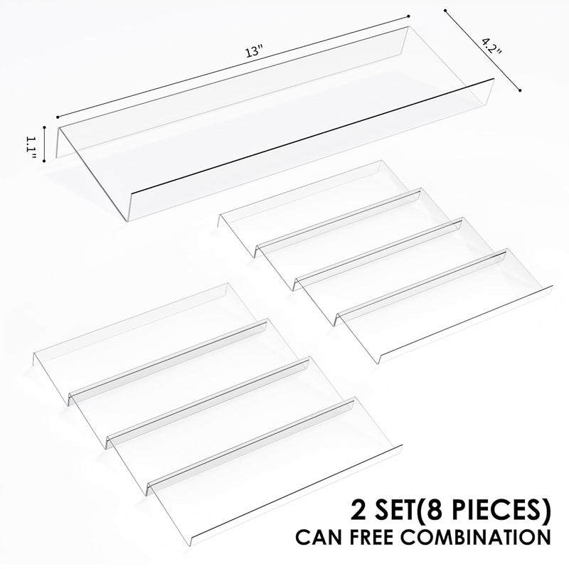 Mugath Spice Rack 8 Tier Spice Rack Drawer Organizers Seasoning Jars Drawers InsertSpice Storage ShelfSeasoning Rack Tray Insert for Cabinet Drawer - Image 5
