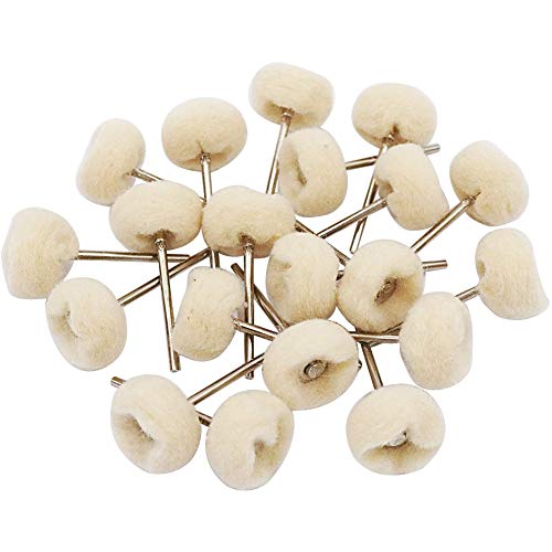 HIPOGT 100 Pcs Polishing Buffing Wheel Set Wool Felt Cotton Mounted 3/32 Shank Buff Wheels Shank Rotary Buffing Tools Accessories - Image 2