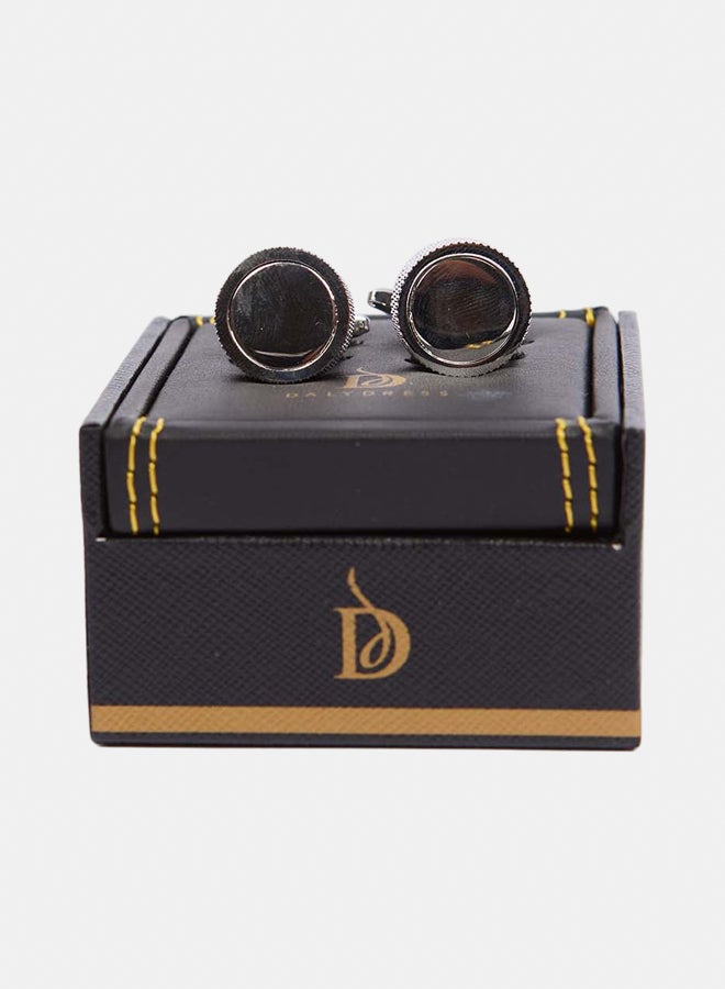 DALYDRESS Men Regular Fit Cufflink Grey - Image 1