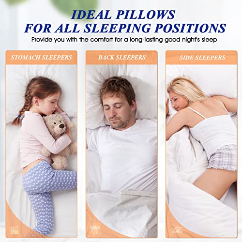 MZOIMZO Bed Pillows for Sleeping- Medium Soft, Queen Size Set of 2, Cooling Hotel Quality for Back, Stomach or Side Sleepers - Image 5