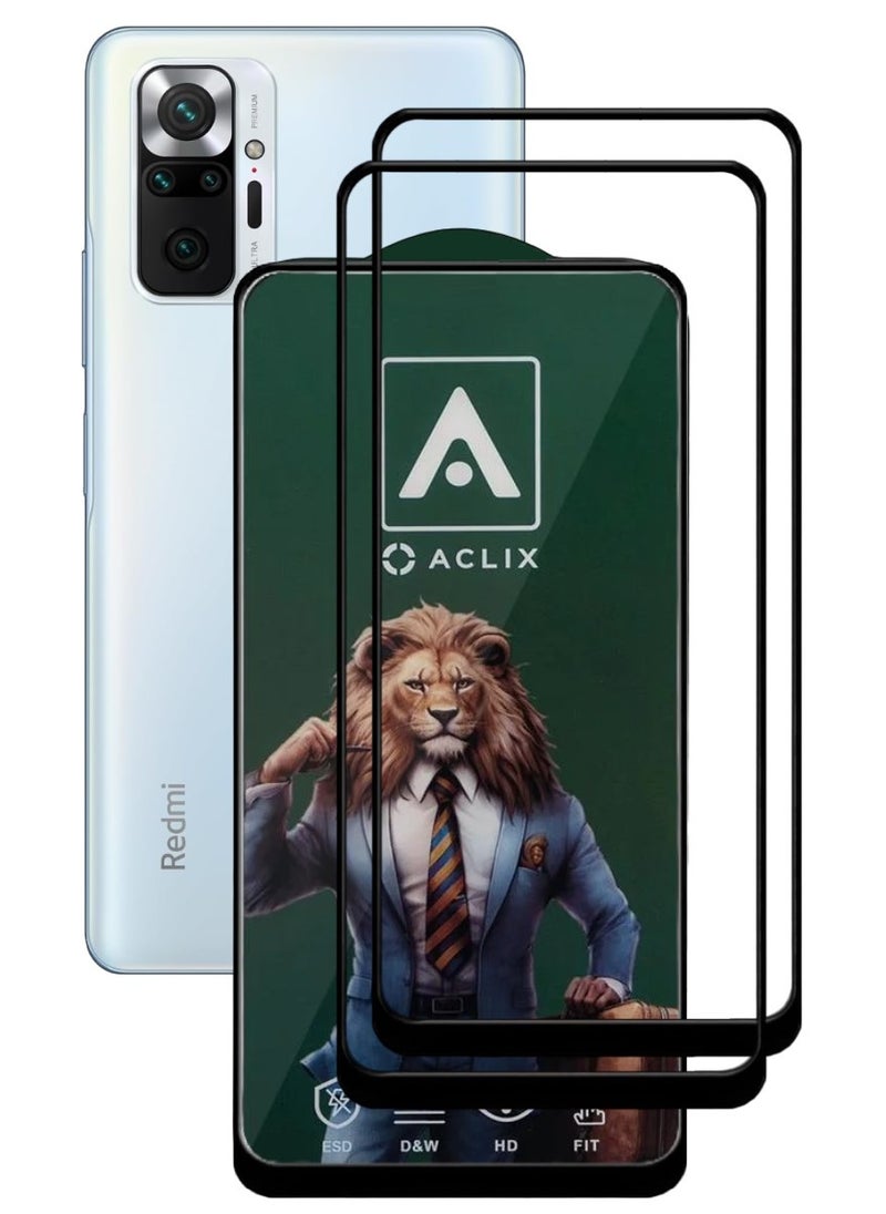 ACLIX 2 Pieces Antistatic ESD Dustproof Premium Quality High Definition Tempered Glass Screen Protector Designed For Xiaomi Redmi Note 10 Pro - Image 1